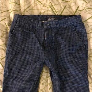 Topman Polka Dot Skinny Chino Pants